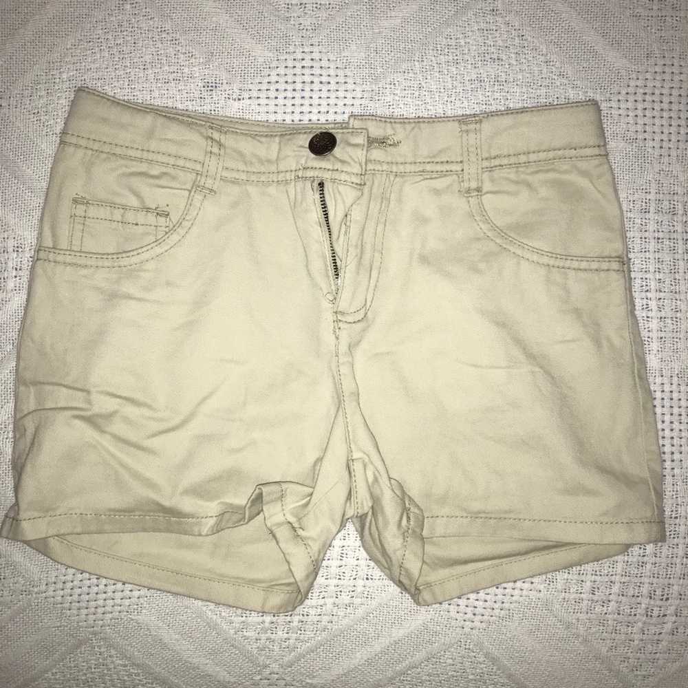 Cream Twill Girls’ Shorts